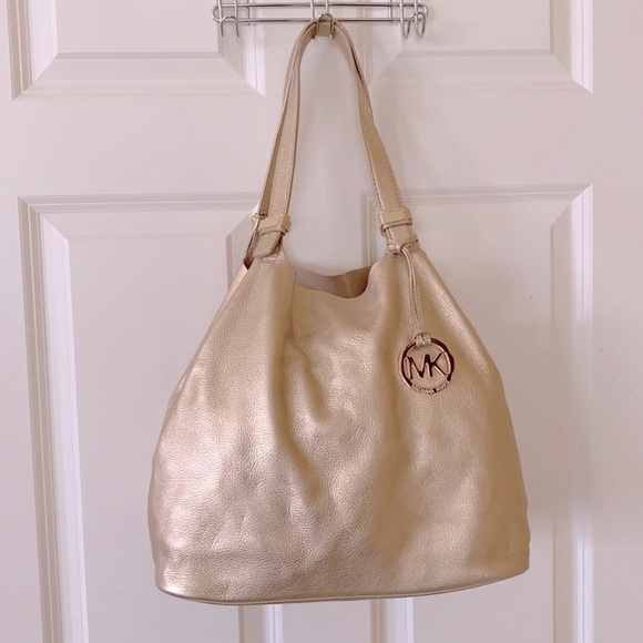 Michael Kors Handbags - Michael Kors Bronze/Gold Trim Shoulder Bag